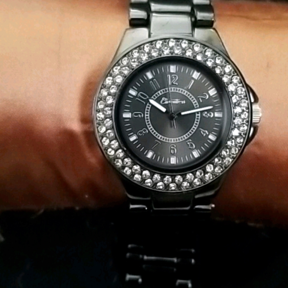 Black titanium w/ crystal + black Watch Face.